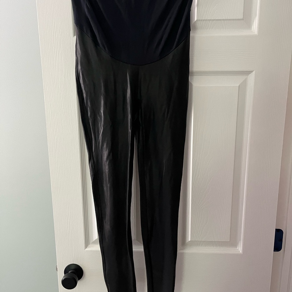 Spanx faux leather maternity legging
